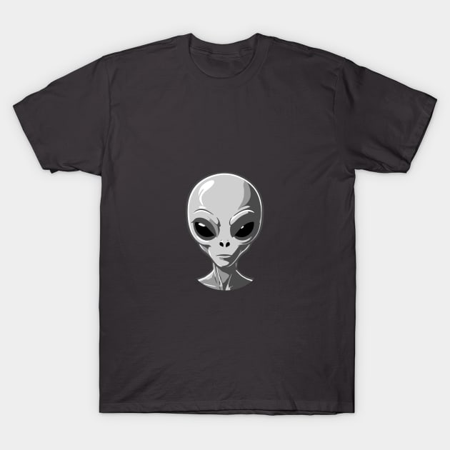 Grey Alien toon T-Shirt by roswellboutique